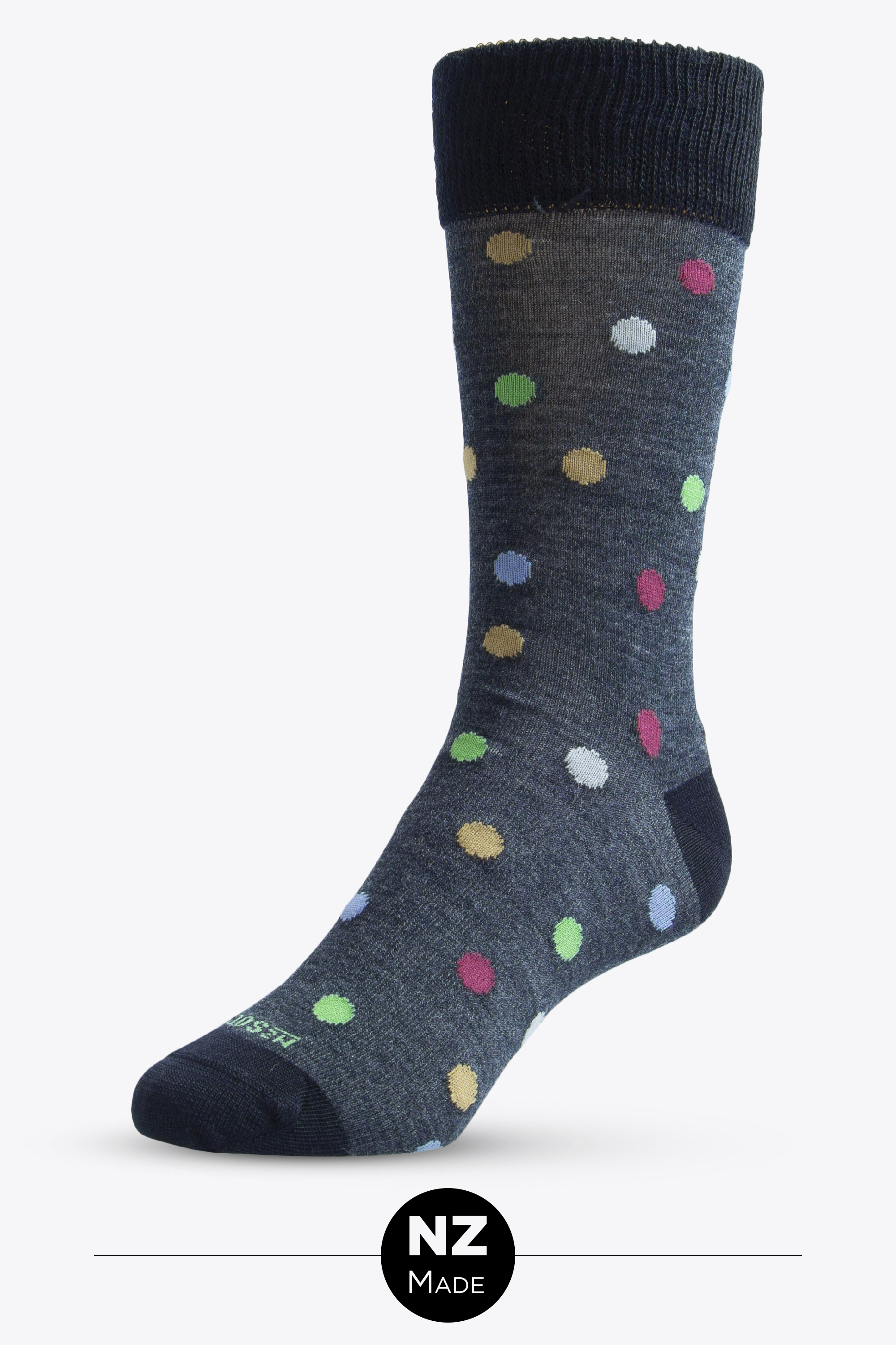 Merino Polka Spot - anthrazit