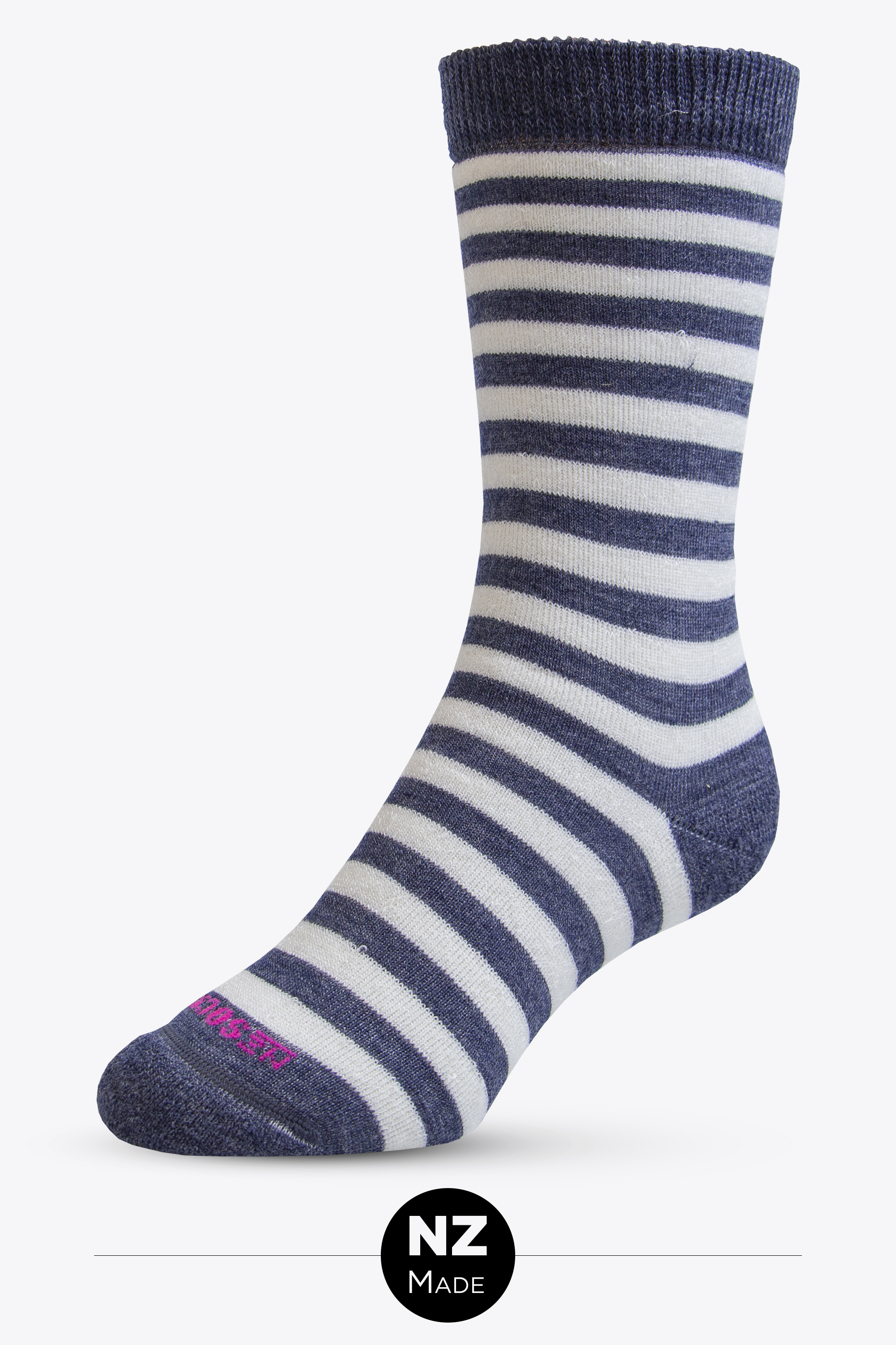 Womens Merino Full Cushion Stripe - thundercloud