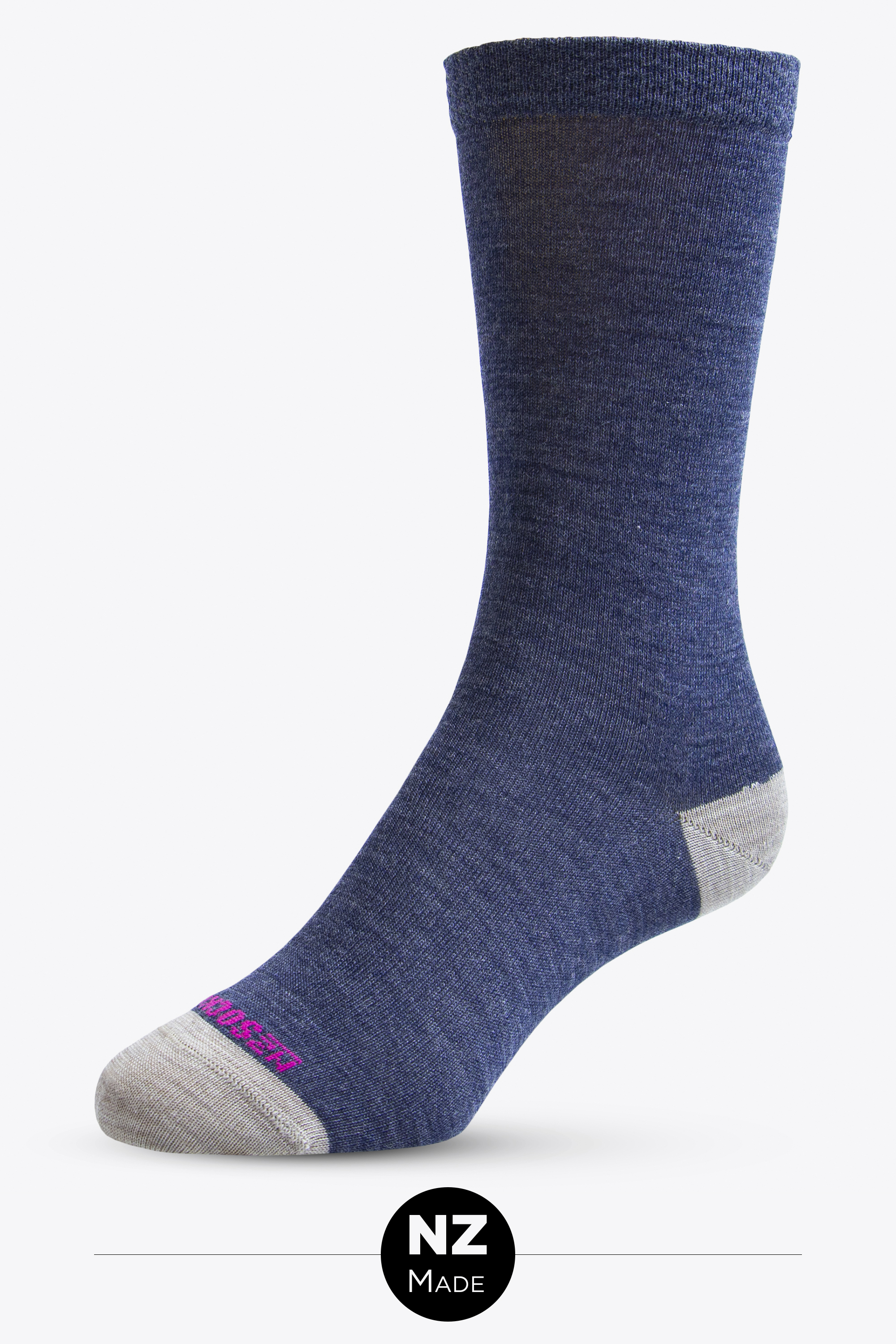 Merino Stripe/ Plain 2 Pack - thundercloud