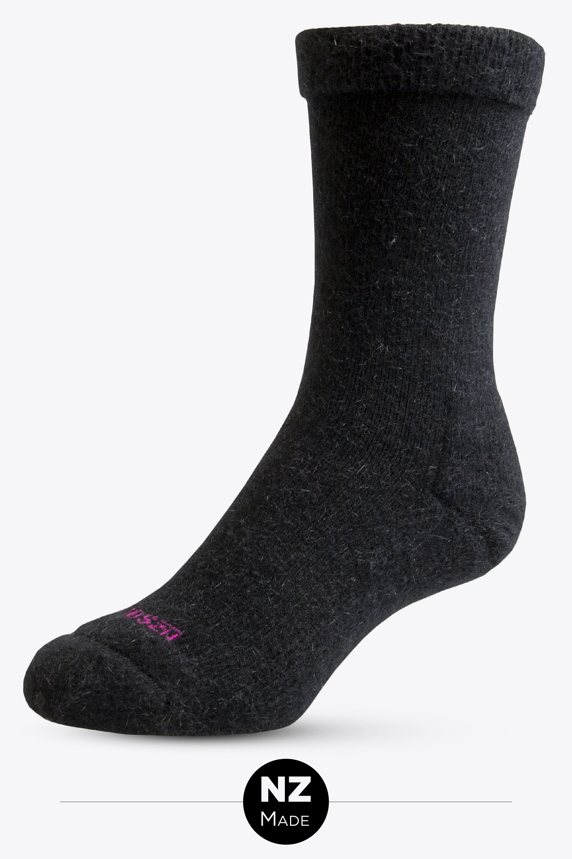 Merino / Possum Cushion Crew - black