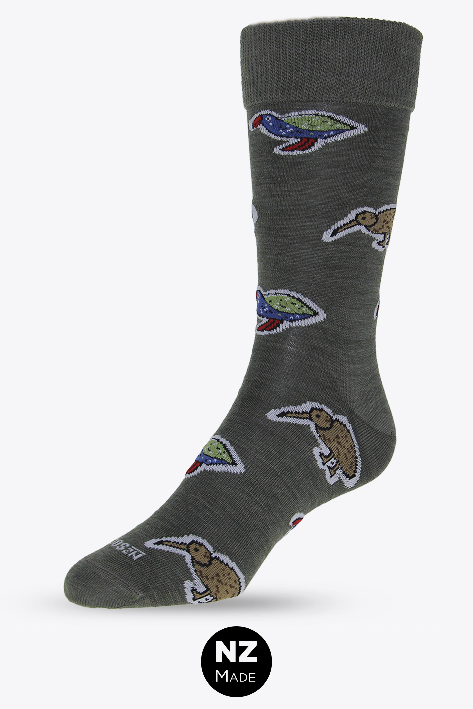 Kiwiana Birds - olive